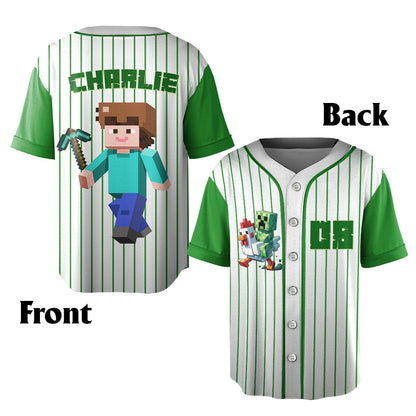 Fun Block World - Personalized Block World Kid Jersey Shirt & Shorts