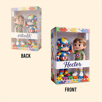 Autism Superhero - Personalized Autism Awareness Custom Shaped Acrylic Plaque