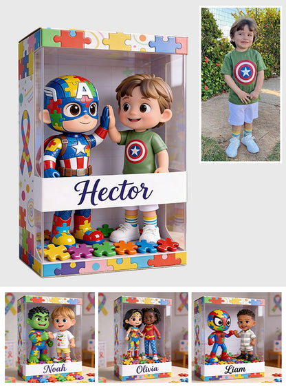 Autism Superhero - Personalized Autism Awareness Custom Shaped Acrylic Plaque