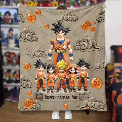 Strong Papa - Personalized Seven Balls Blanket