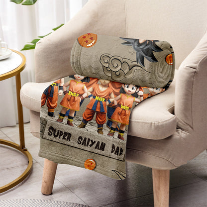 Strong Papa - Personalized Seven Balls Blanket