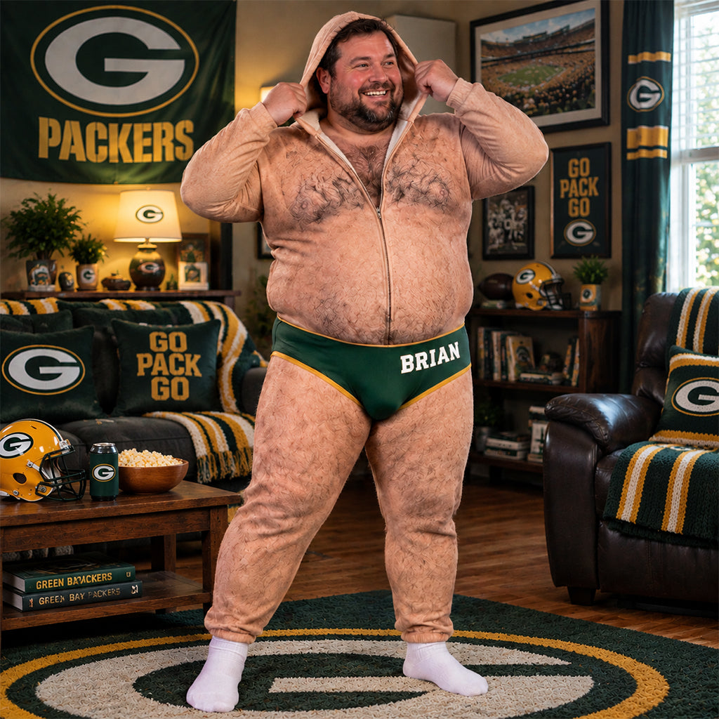 Game On - Personalized Football Hooded Jumpsuit