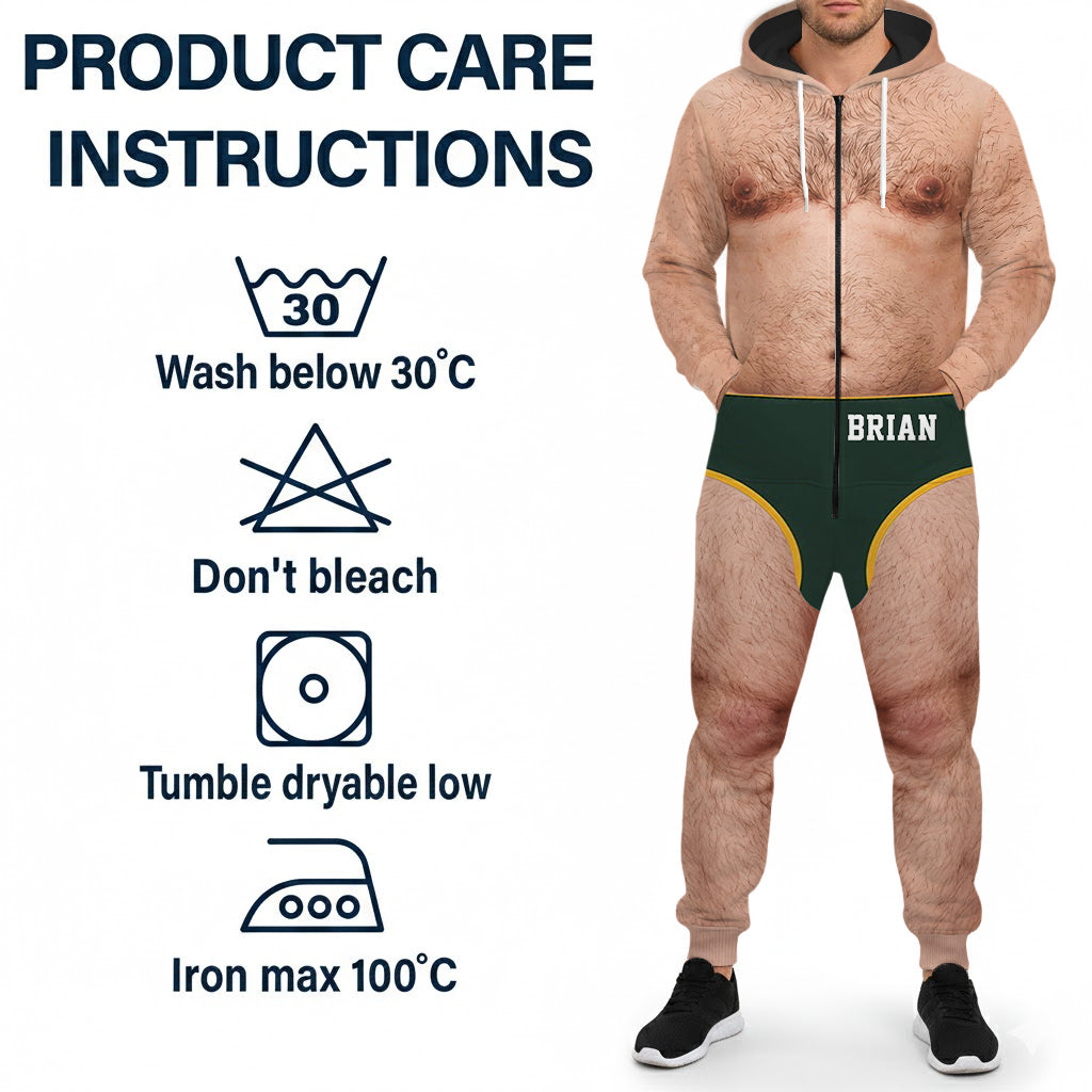 Game On - Personalized Football Hooded Jumpsuit