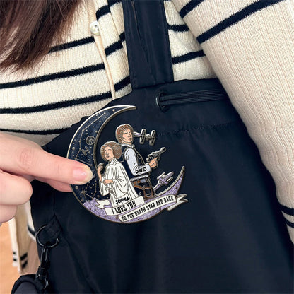I Love You To The Death Star And Back - Personalized The Force Pin