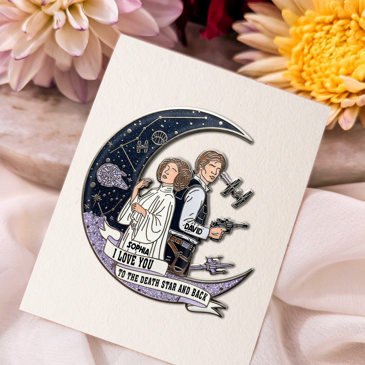 I Love You To The Death Star And Back - Personalized The Force Pin