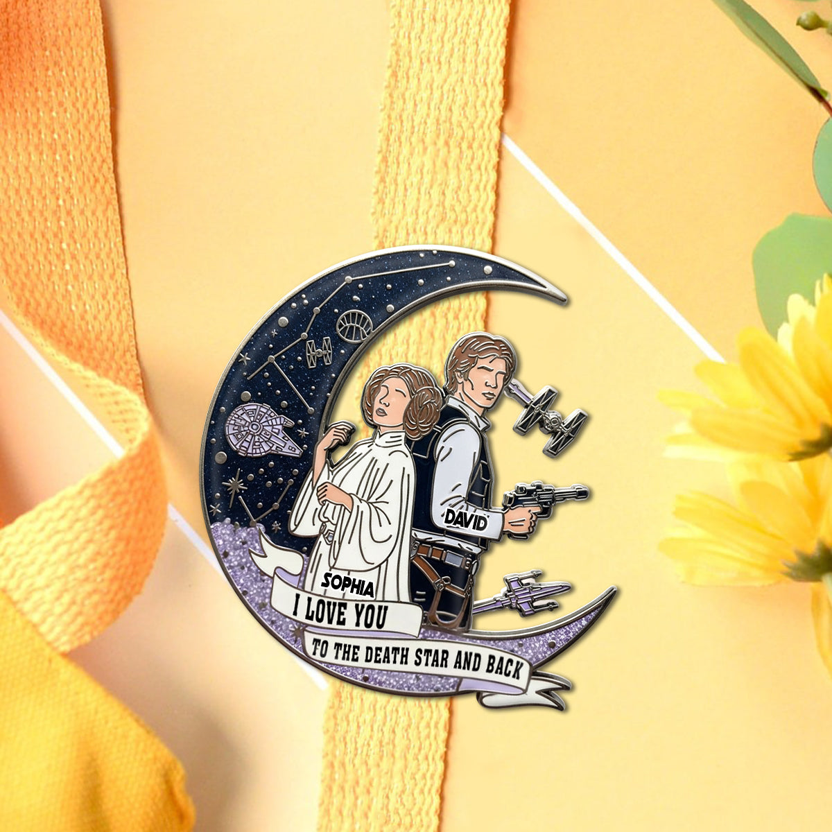I Love You To The Death Star And Back - Personalized The Force Pin