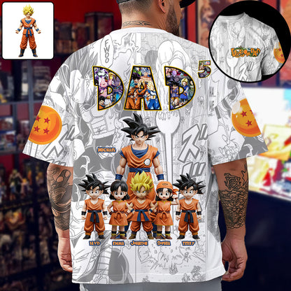 Ultimate Power Dad - Personalized Seven Balls All Over Shirt