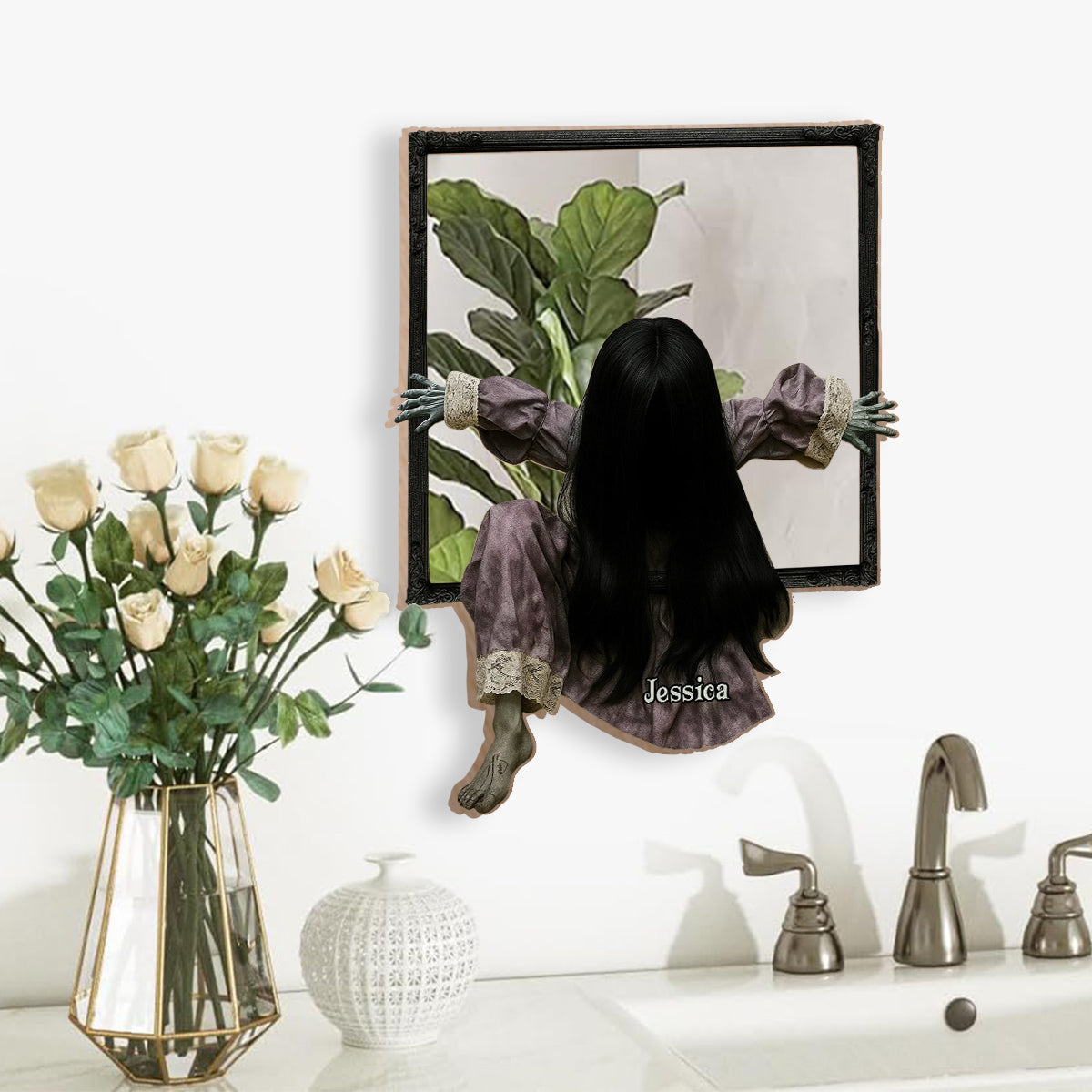 Creepy Halloween - Personalized Horror Character Wall Hanging Mirror