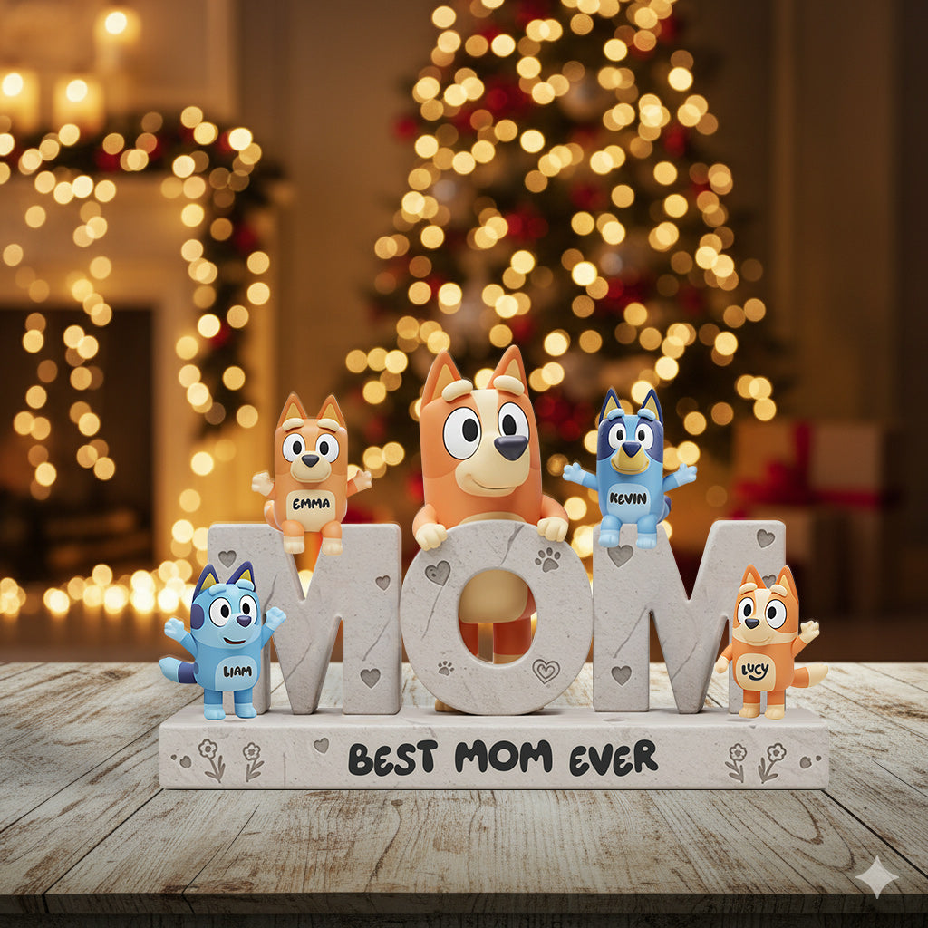 We Love You Christmas Gift for Mom, Grandma - Personalized Mother Custom Shaped Acrylic Plaque