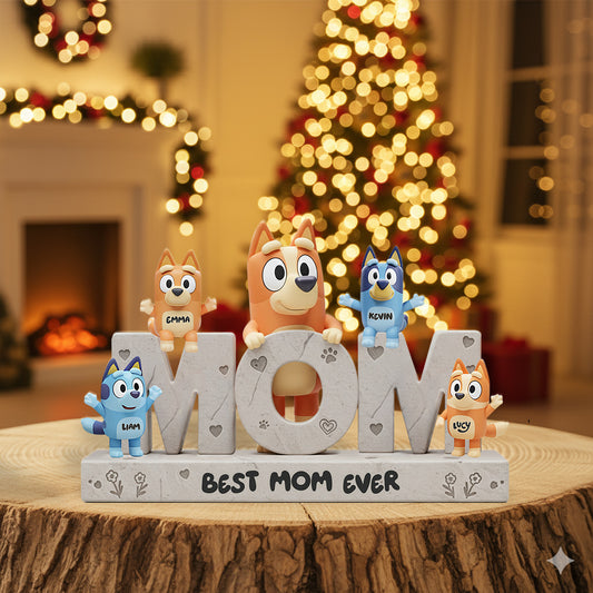 We Love You Christmas Gift for Mom, Grandma - Personalized Mother Custom Shaped Acrylic Plaque