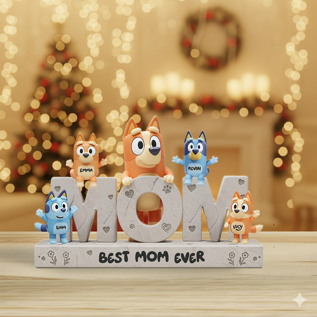 We Love You Christmas Gift for Mom, Grandma - Personalized Mother Custom Shaped Acrylic Plaque