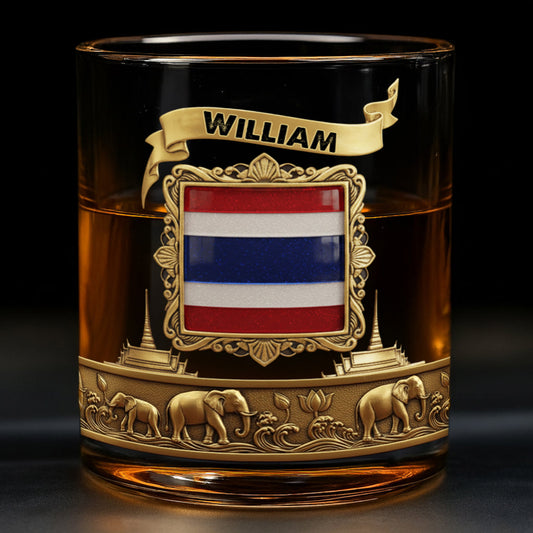 Flag of Thailand - Personalized Expats Whiskey Glass