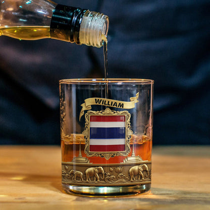 Flag of Thailand - Personalized Expats Whiskey Glass