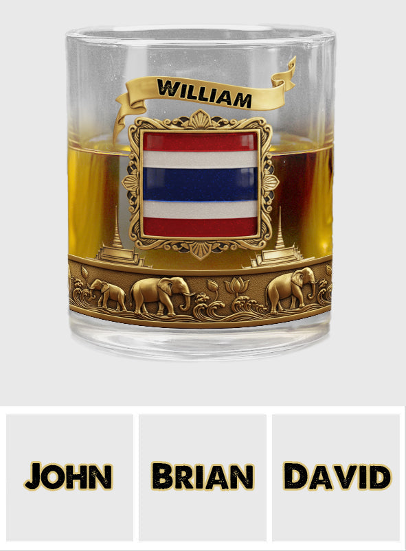 Flag of Thailand - Personalized Expats Whiskey Glass