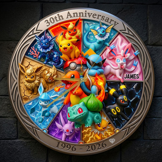30th Anniversary - Personalized Monster Trainer Wall Clock