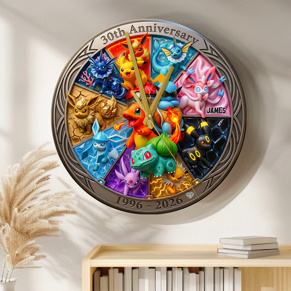 30th Anniversary - Personalized Monster Trainer Wall Clock