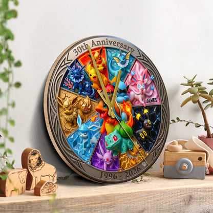 30th Anniversary - Personalized Monster Trainer Wall Clock