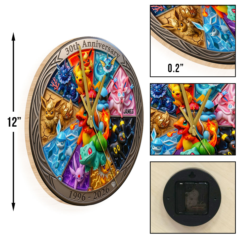 30th Anniversary - Personalized Monster Trainer Wall Clock
