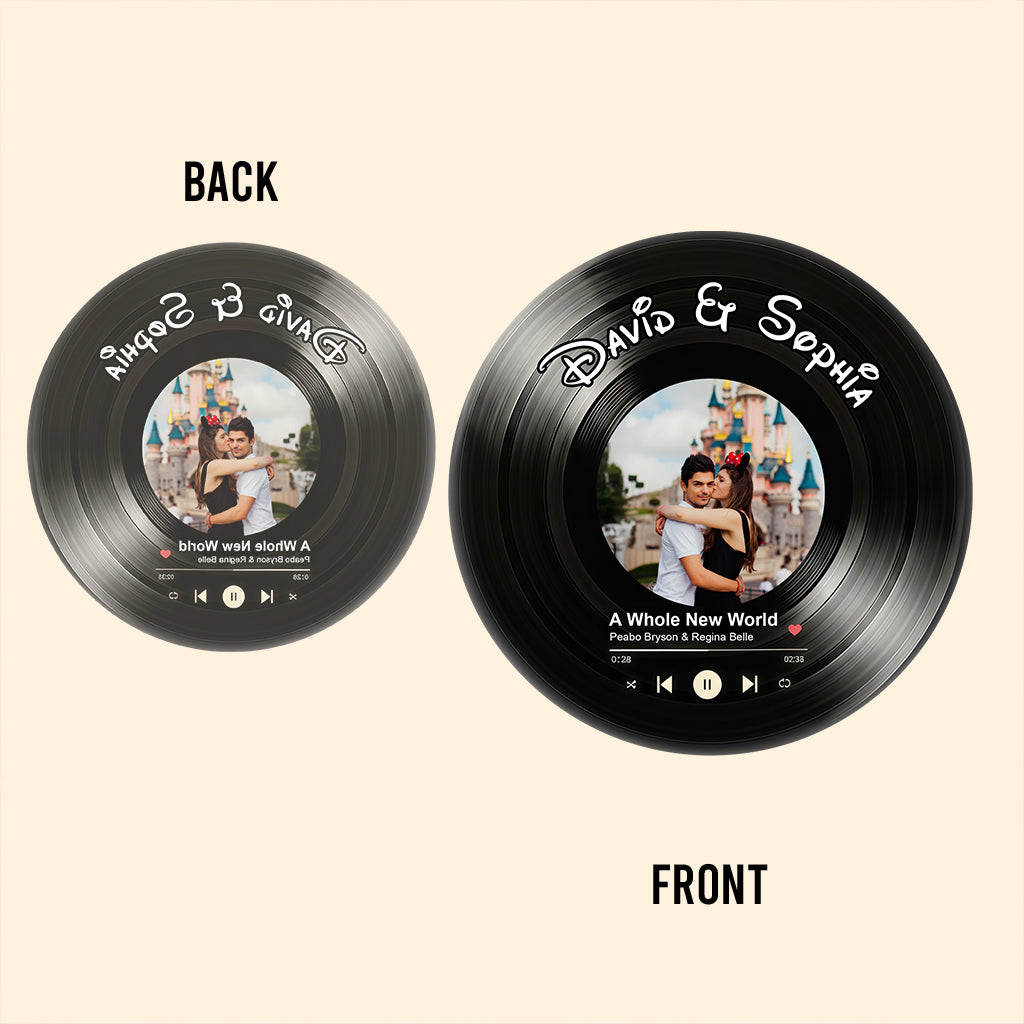 Vinyl Record with Photo - Personalized Couple Custom Shaped Acrylic Plaque
