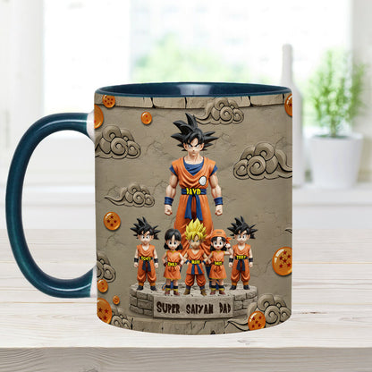 Strong Papa - Personalized Seven Balls Accent Mug