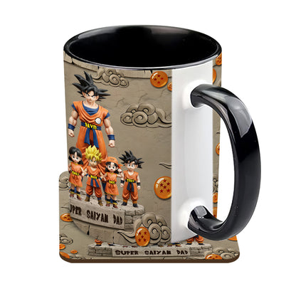 Strong Papa - Personalized Seven Balls Accent Mug