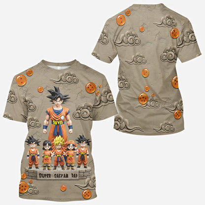 Strong Papa - Personalized Seven Balls All Over Shirt