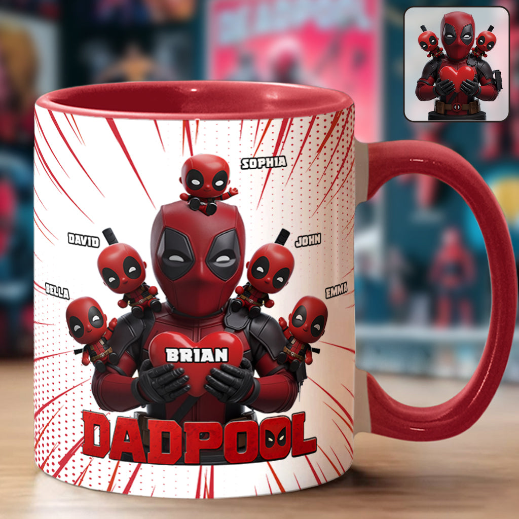 Dad and Kids - The name's Pool - Personalized The Psychopath Accent Mug