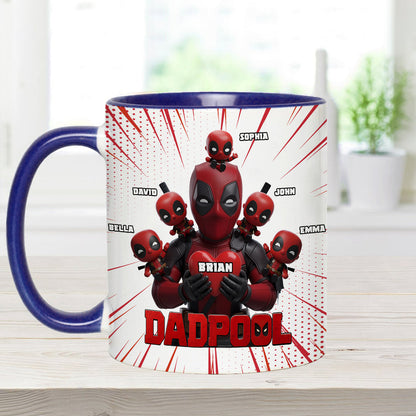 Dad and Kids - The name's Pool - Personalized The Psychopath Accent Mug