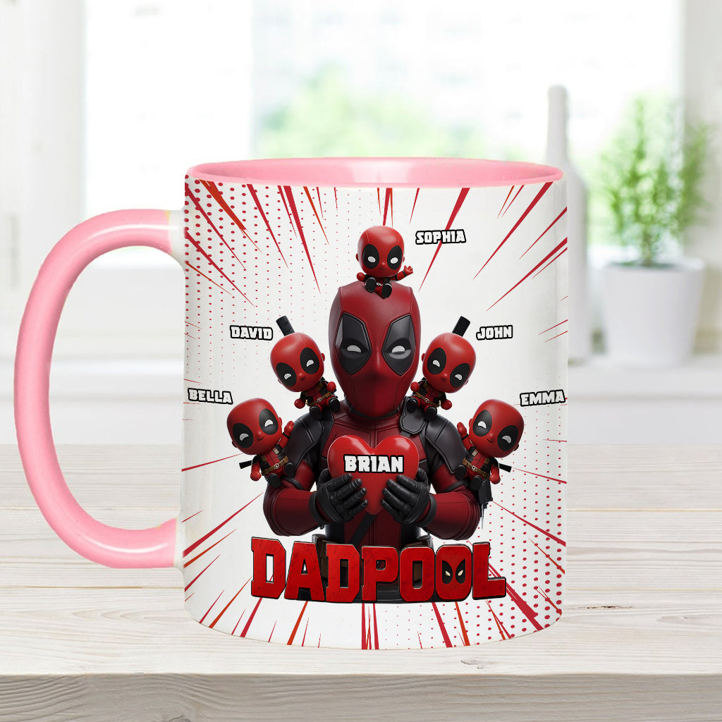 Dad and Kids - The name's Pool - Personalized The Psychopath Accent Mug