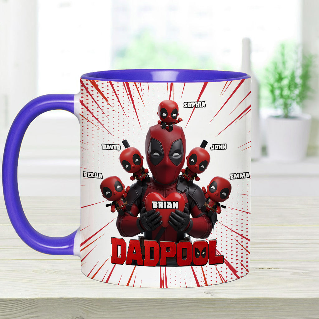 Dad and Kids - The name's Pool - Personalized The Psychopath Accent Mug