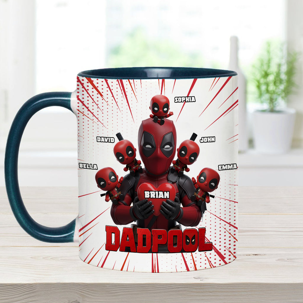 Dad and Kids - The name's Pool - Personalized The Psychopath Accent Mug
