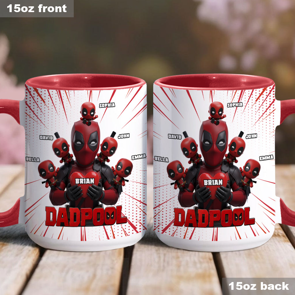 Dad and Kids - The name's Pool - Personalized The Psychopath Accent Mug