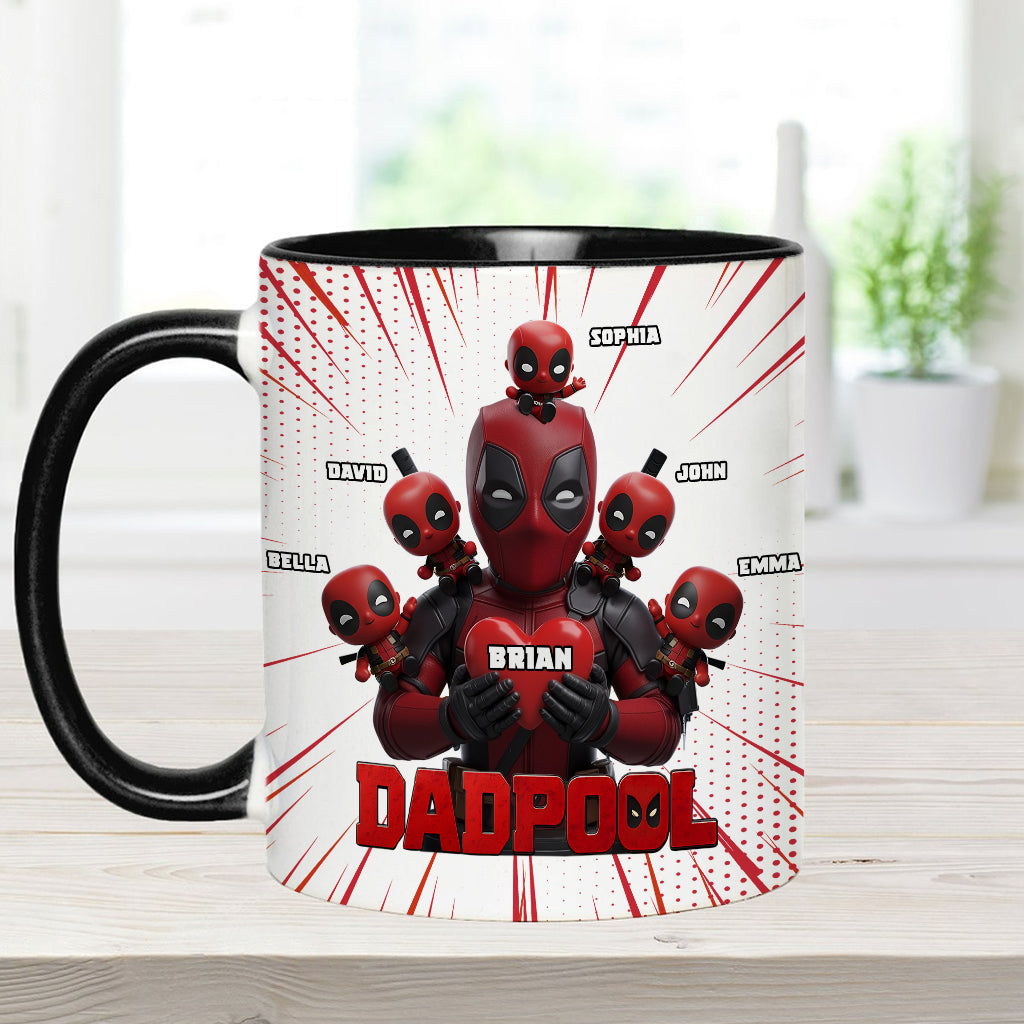 Dad and Kids - The name's Pool - Personalized The Psychopath Accent Mug