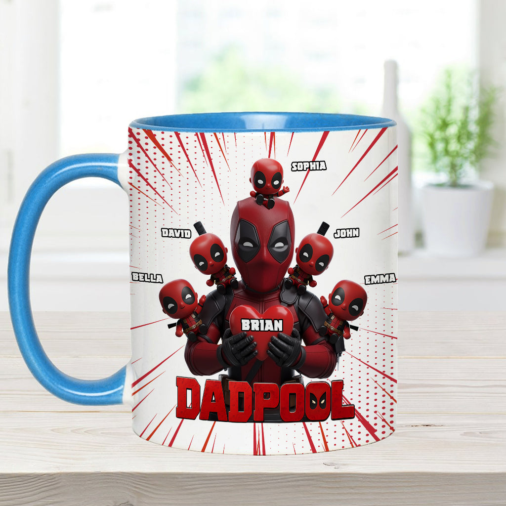 Dad and Kids - The name's Pool - Personalized The Psychopath Accent Mug