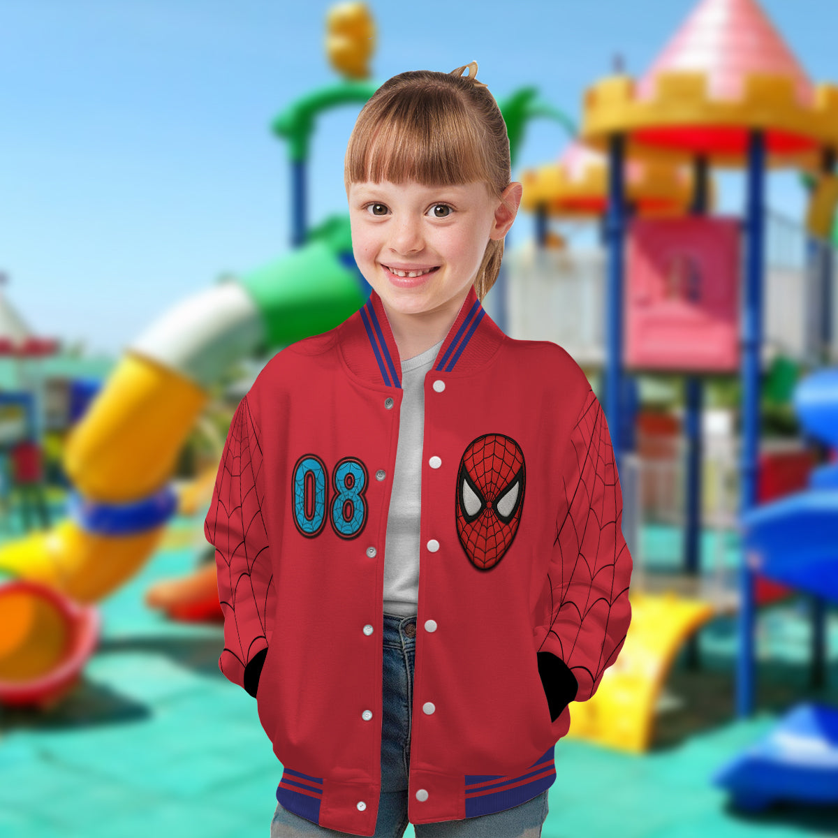 Spider Movie - Personalized Kid Varsity Jacket