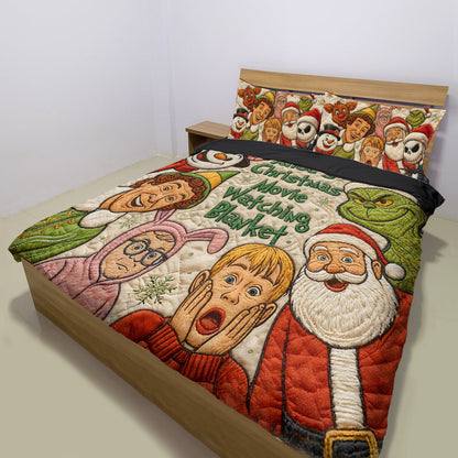 Christmas Movie Watching Blanket - Personalized Bedding Set