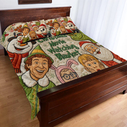 Christmas Movie Watching Blanket - Personalized Bedding Set
