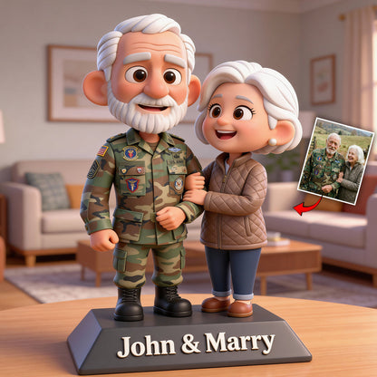 Old Couple Gift - Personalized Couple Custom Shaped Acrylic Plaque