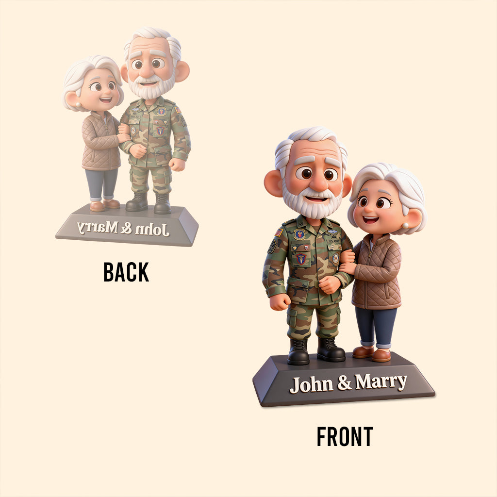 Old Couple Gift - Personalized Couple Custom Shaped Acrylic Plaque