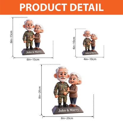 Old Couple Gift - Personalized Couple Custom Shaped Acrylic Plaque