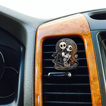 Til Death Do Us Part - Personalized Nightmare Shaped Car Visor Clip