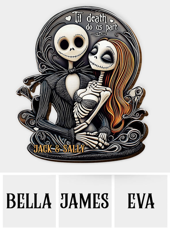 Til Death Do Us Part - Personalized Nightmare Shaped Car Visor Clip
