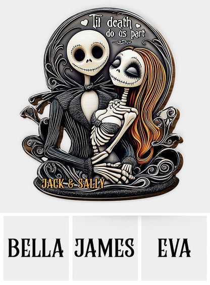 Til Death Do Us Part - Personalized Nightmare Shaped Car Visor Clip