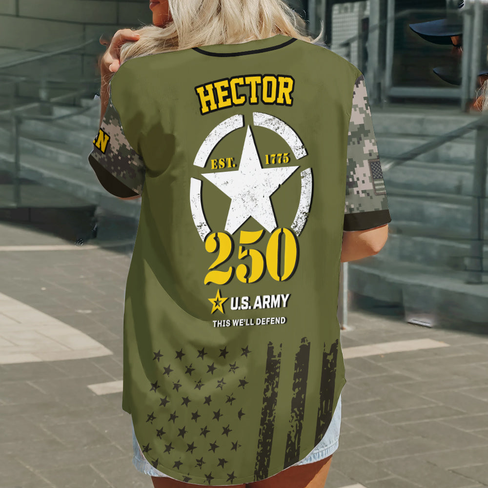 This We'll Defend - Personalized Veteran Baseball Jersey