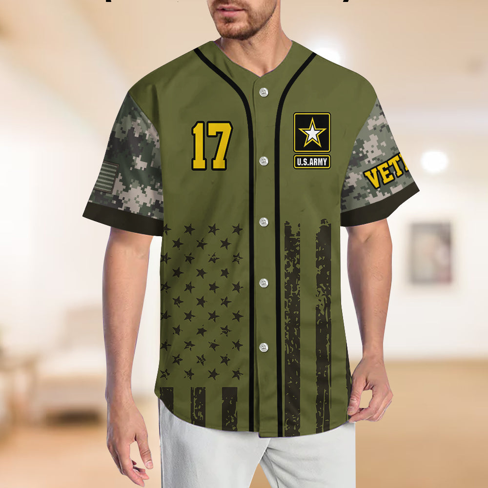 This We'll Defend - Personalized Veteran Baseball Jersey
