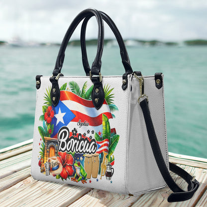 Boricua - Personalized Expats Leather Handbag