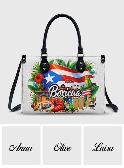 Boricua - Personalized Expats Leather Handbag