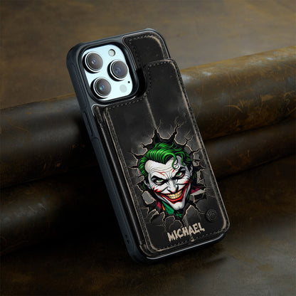 The Mad Love - Personalized Horror Character Fully Printed Wallet Phone Case