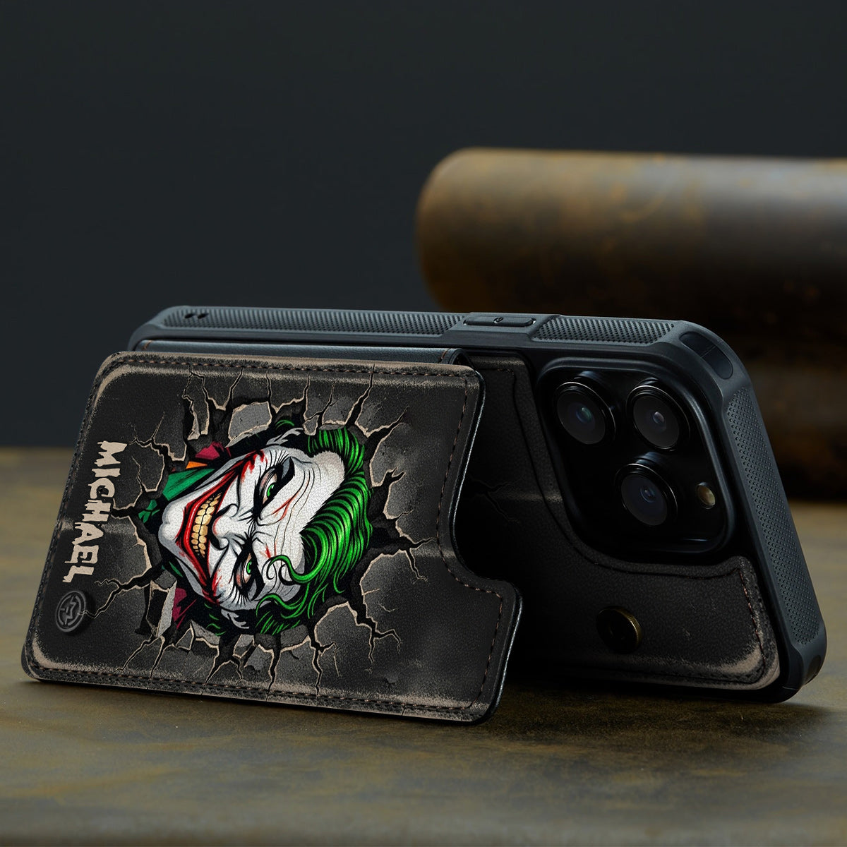 The Mad Love - Personalized Horror Character Fully Printed Wallet Phone Case