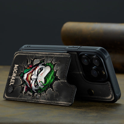 The Mad Love - Personalized Horror Character Fully Printed Wallet Phone Case